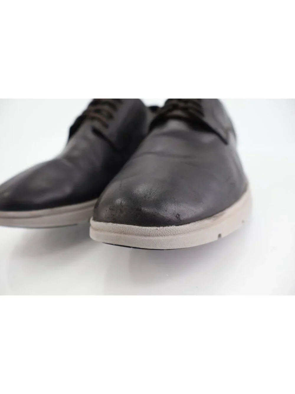 Timberland Mens Franklin Park Ox Lace Up Sneakers Size 9.5 Black Leather Shoes